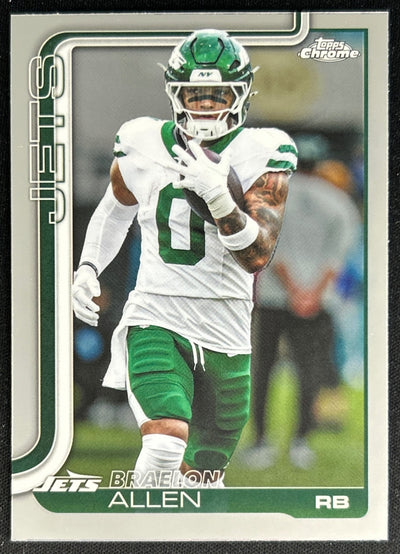 Braelon Allen 2025 Topps Chrome Jets Default Title Sports Trading Cards