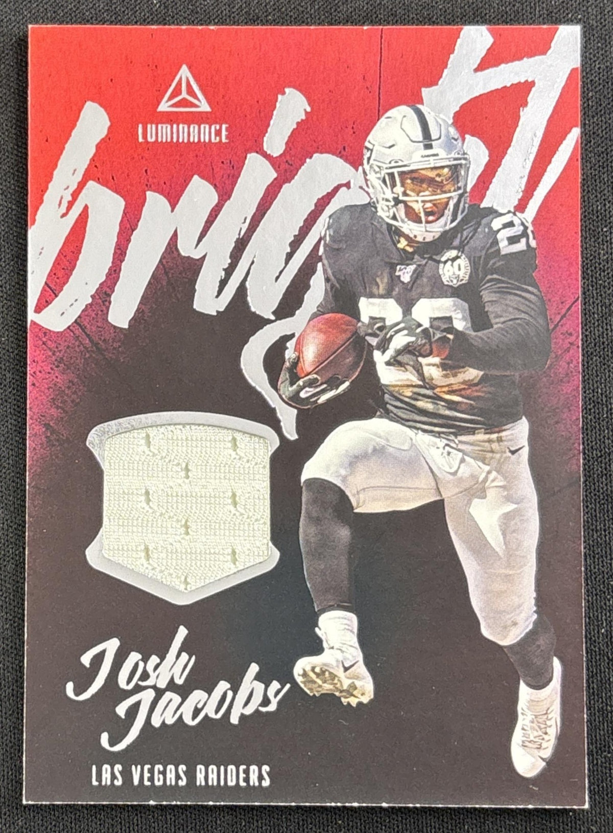 Josh Jacobs 2020 Panini Luminance Bright Beginnings Raiders front
