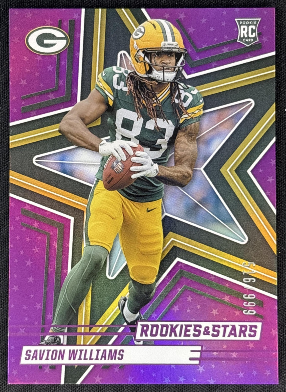 Savion Williams 2025 Panini Rookies & Stars Purple /999 Packers