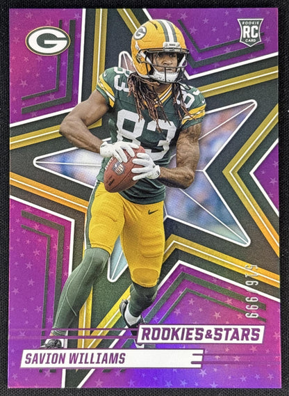 Savion Williams 2025 Panini Rookies & Stars Purple /999 Packers