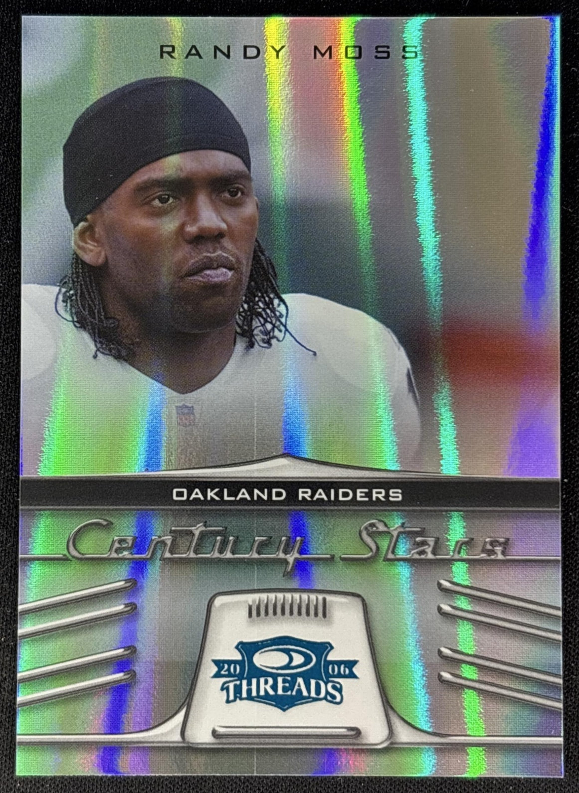 Randy Moss 2006 Donruss Threads Century Stars Blue /100 Raiders Football