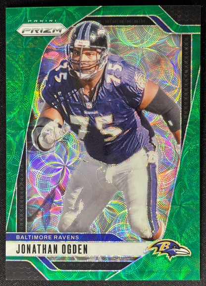 Jonathan Ogden 2024 Prizm Green Scope /75 Ravens - Front