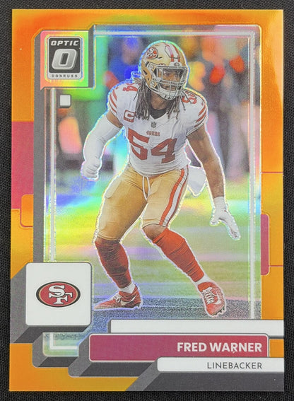 Fred Warner 2022 Panini Donruss Optic Orange /199 49ers