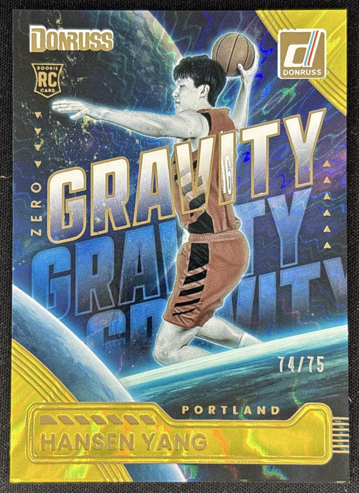 Hansen Yang 2025 Panini Donruss Zero Gravity Plaid /75 Trail Blazers Basketball