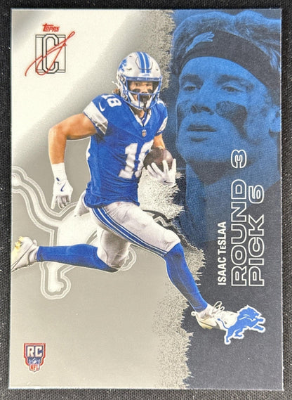 Isaac TeSlaa 2025 Topps Signature Class Chrome Rookie Lions front