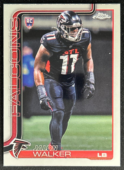 Jalon Walker 2025 Topps Chrome Rookie Falcons Sports Trading Cards