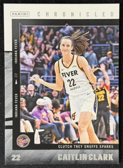 Caitlin Clark 2025 Panini Chronicled WNBA Holo Fever 21 Sports Trading Card