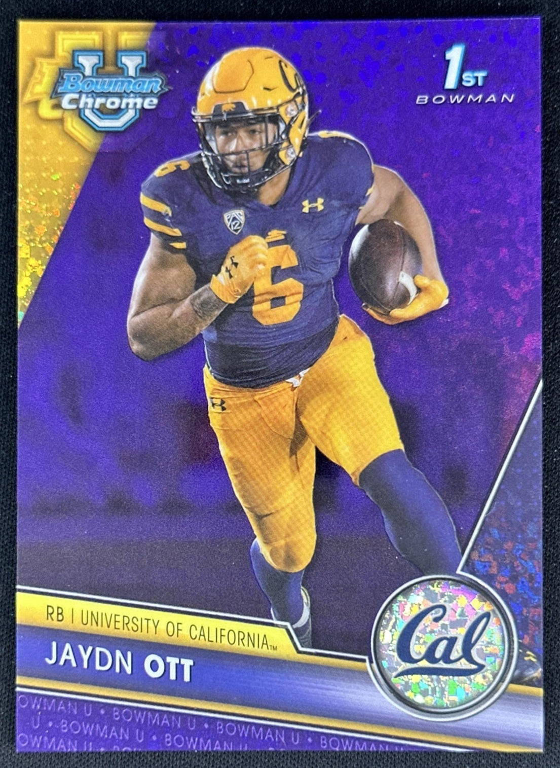 Jaydn Ott 2023 University Chrome Purple Mini Diamond Refractor /399 Golden Bears front