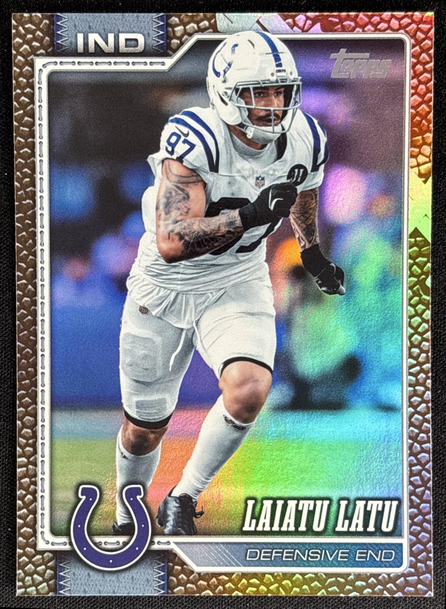Laiatu Latu 2026 Topps Football Leather Foil Colts