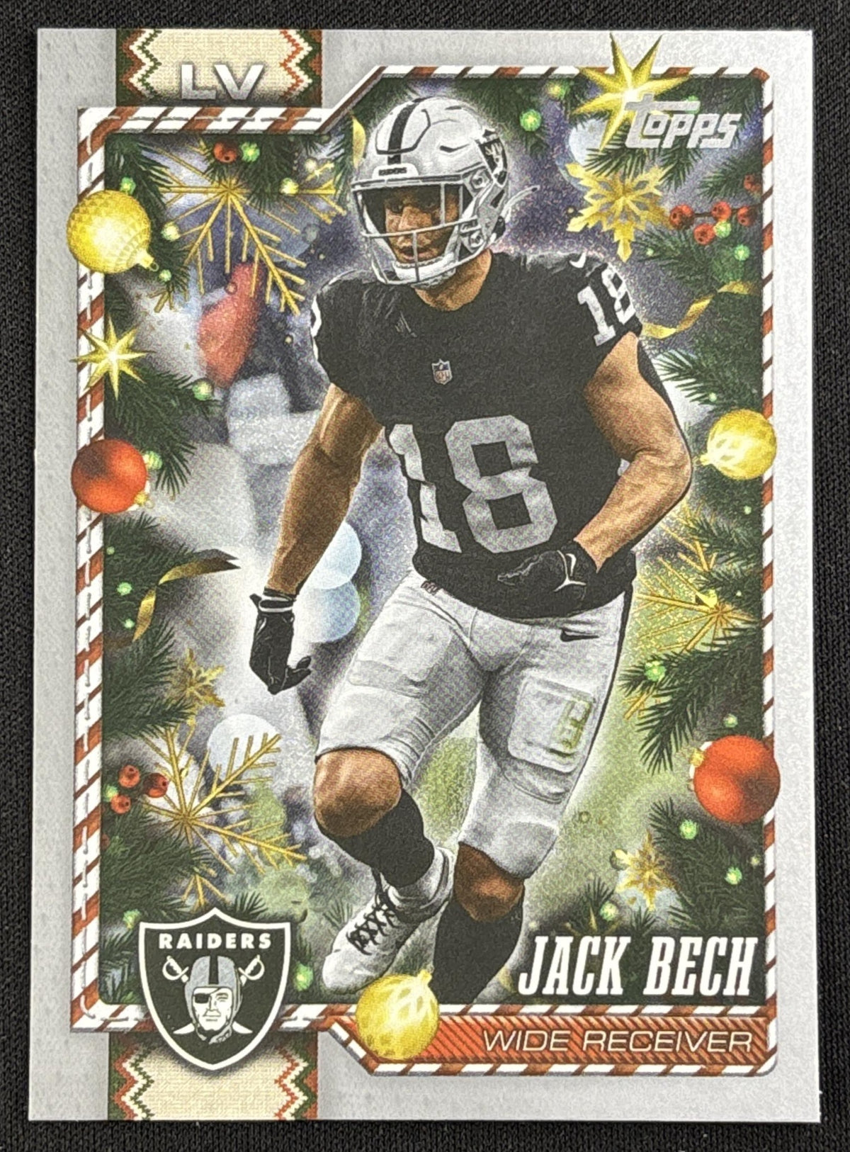 Jack Bech 2026 Topps Holiday Glitter Raiders | Las Vegas Raiders Sports Trading Card