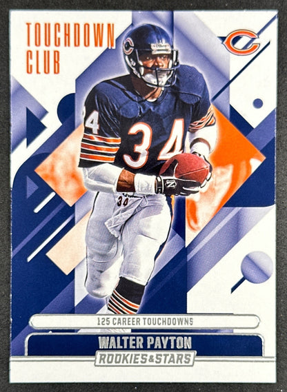 Walter Payton 2025 Panini Rookies & Stars Touchdown Club Bears Sports Trading Cards