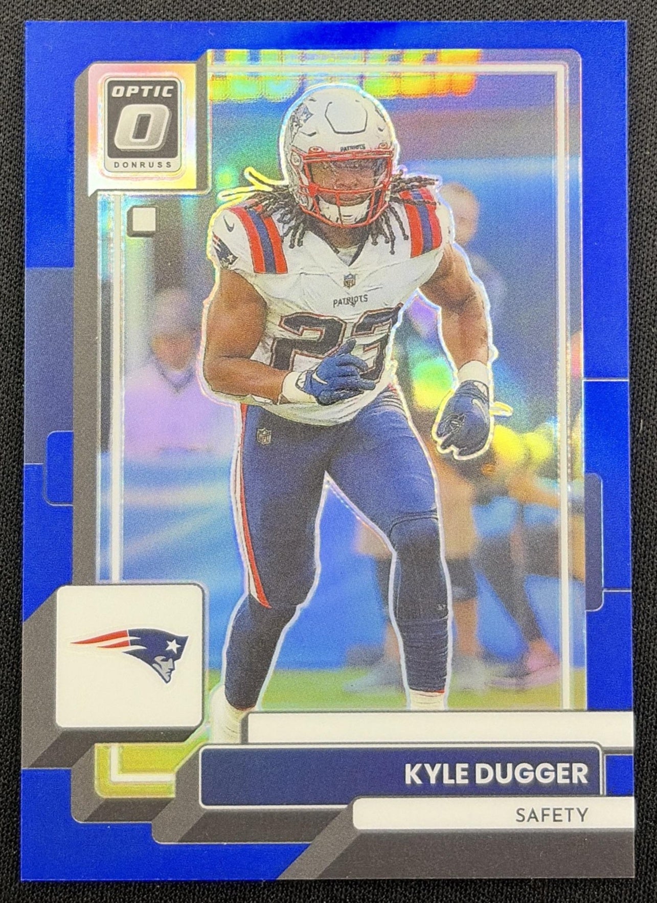 Kyle Dugger 2022 Panini Donruss Optic Blue /179 Patriots