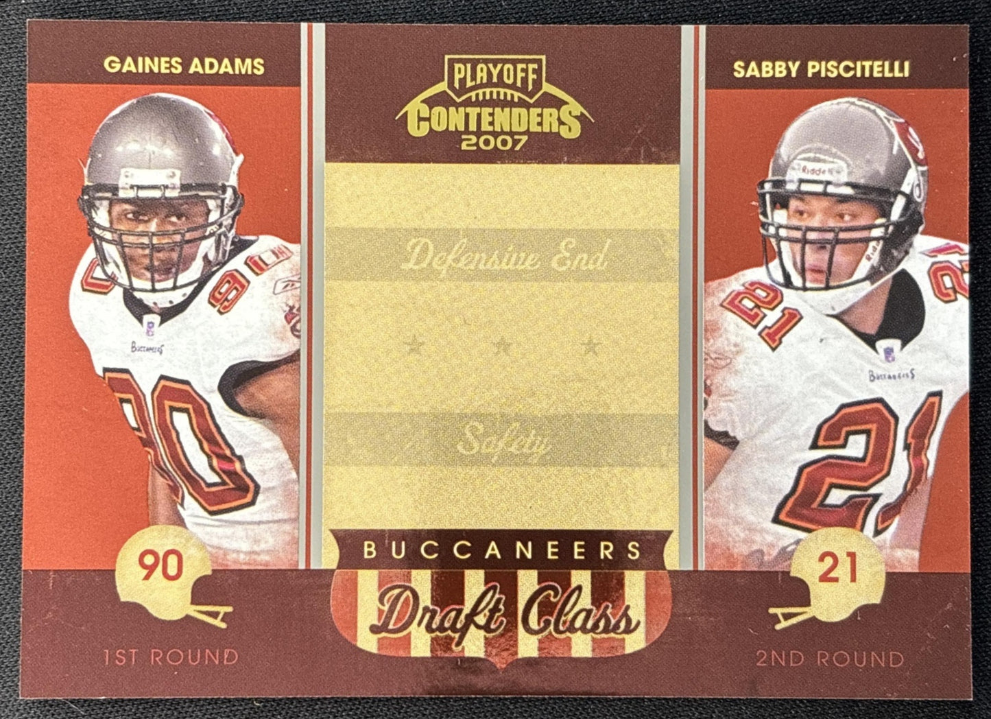 Gaines Adams Sabby Piscitelli 2007 Draft Class /1000 Sports Trading Cards