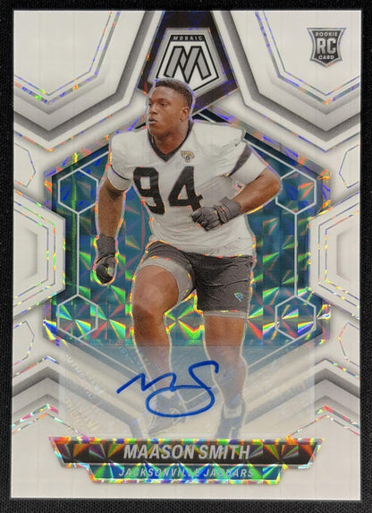 Maason Smith 2024 Panini Mosaic Rookie Auto White Prizm /25 Jaguars front