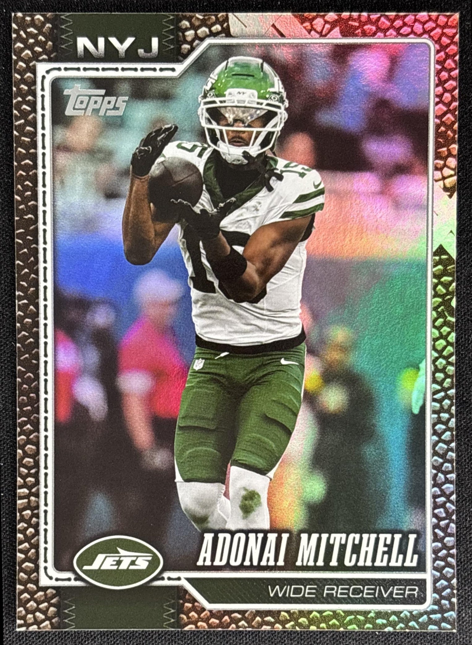 Adonai Mitchell 2026 Topps Football Leather Foil Jets