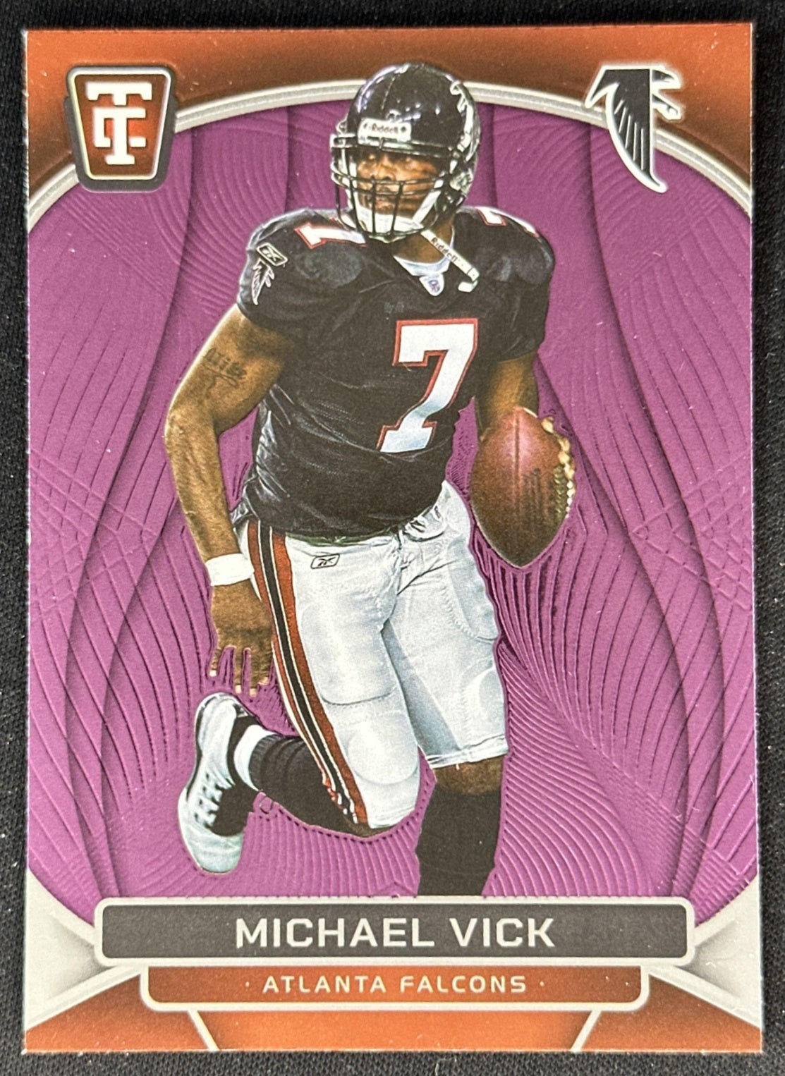 Michael Vick 2024 Panini Totally Certified Legends Mirror Maroon Falcons front
