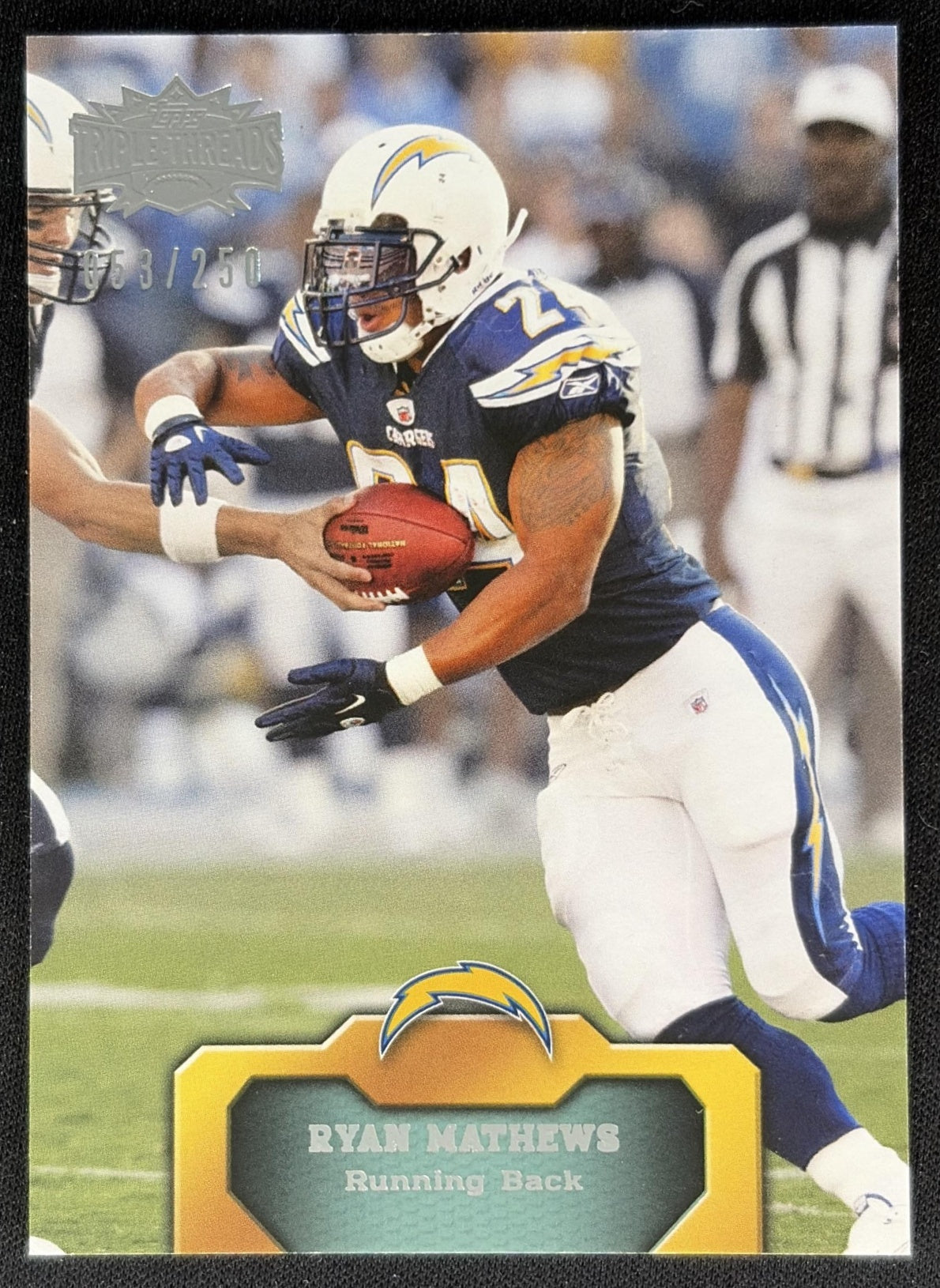 Ryan Mathews 2011 Topps Triple Threads Emerald /250 Chargers front