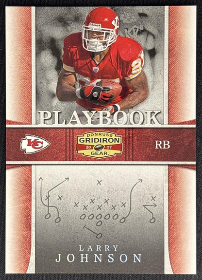 Larry Johnson 2007 Donruss Gridiron Gear Playbook Silver /250 Chiefs