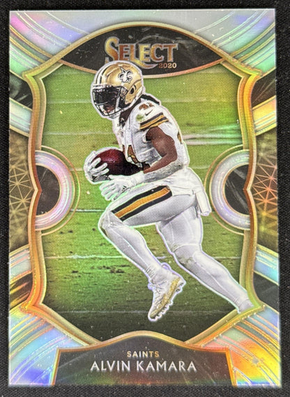 Alvin Kamara 2020 Panini Select Silver Prizm Saints Default Title Sports Trading Card