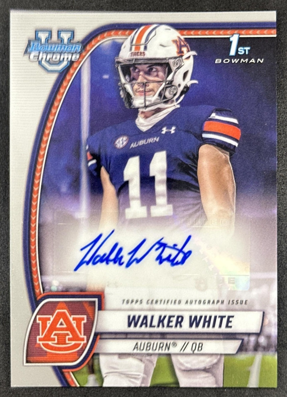 Walker White 2024 Bowman Chrome University Prospect Auto front