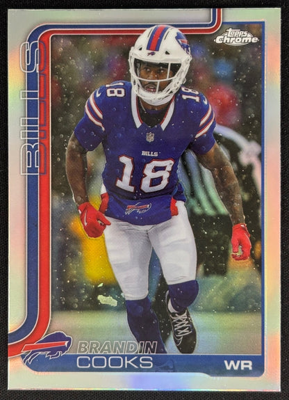 Brandin Cooks 2025 Chrome Refractor Bills Sports Trading Cards