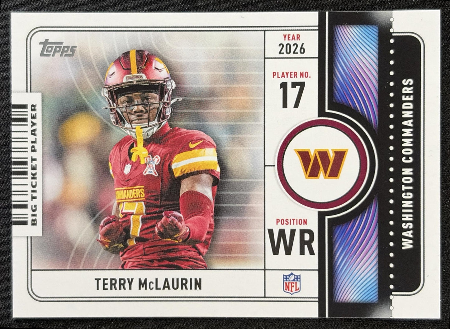 Terry McLaurin 2026 Topps Big Ticket Players Commanders front