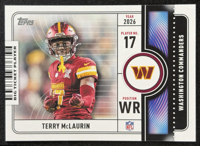 Terry McLaurin 2026 Topps Flagship Big Ticket Players Commanders Football