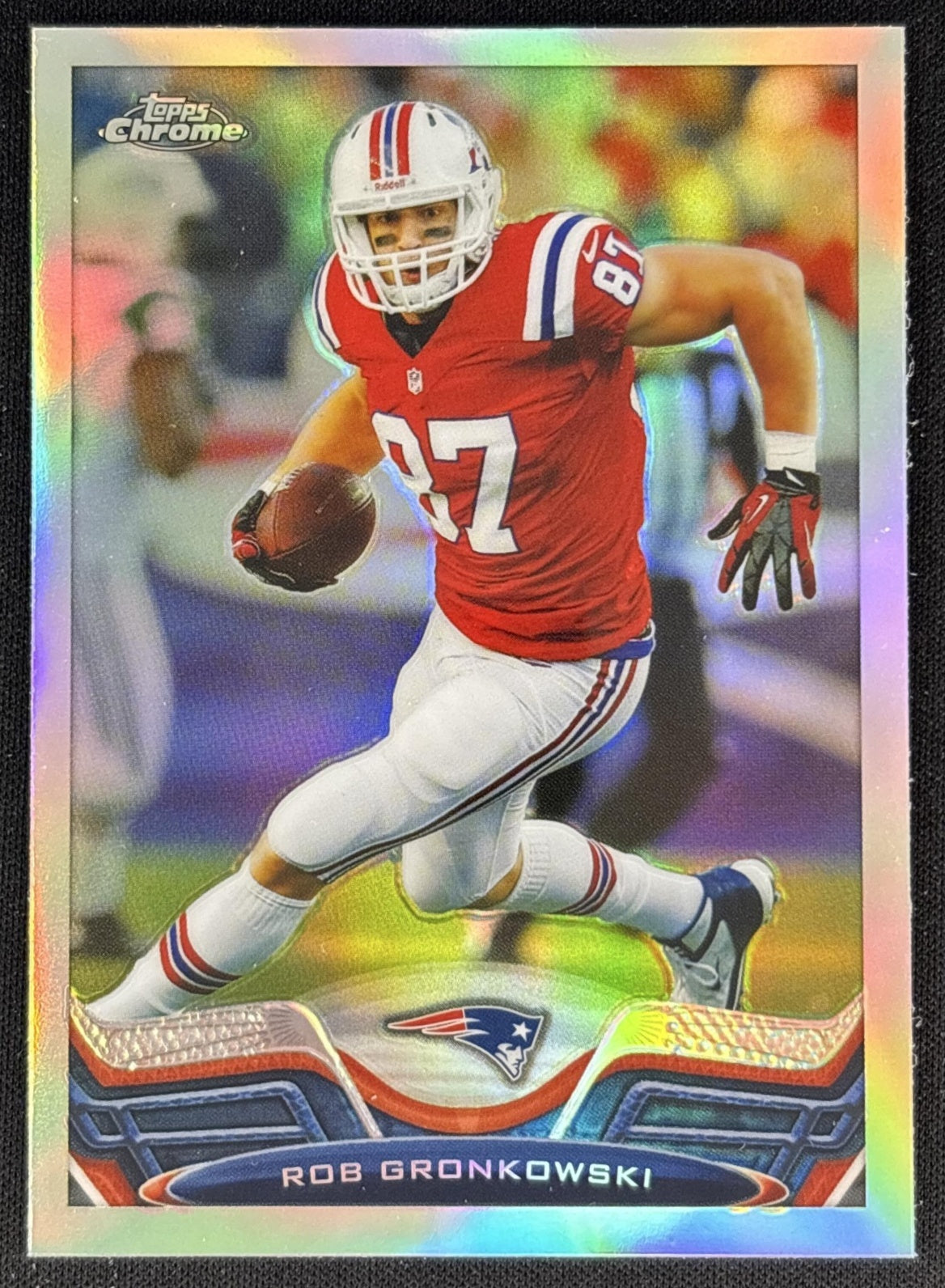 Rob Gronkowski 2013 Topps Chrome Refractor Patriots front