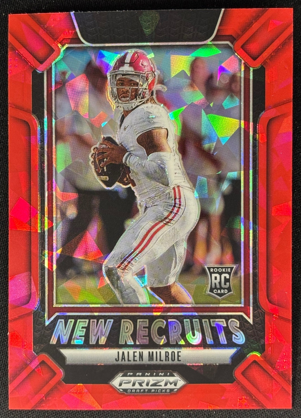 Jalen Milroe 2025 Prizm Draft Picks New Recruits Red Ice Crimson Tide - front