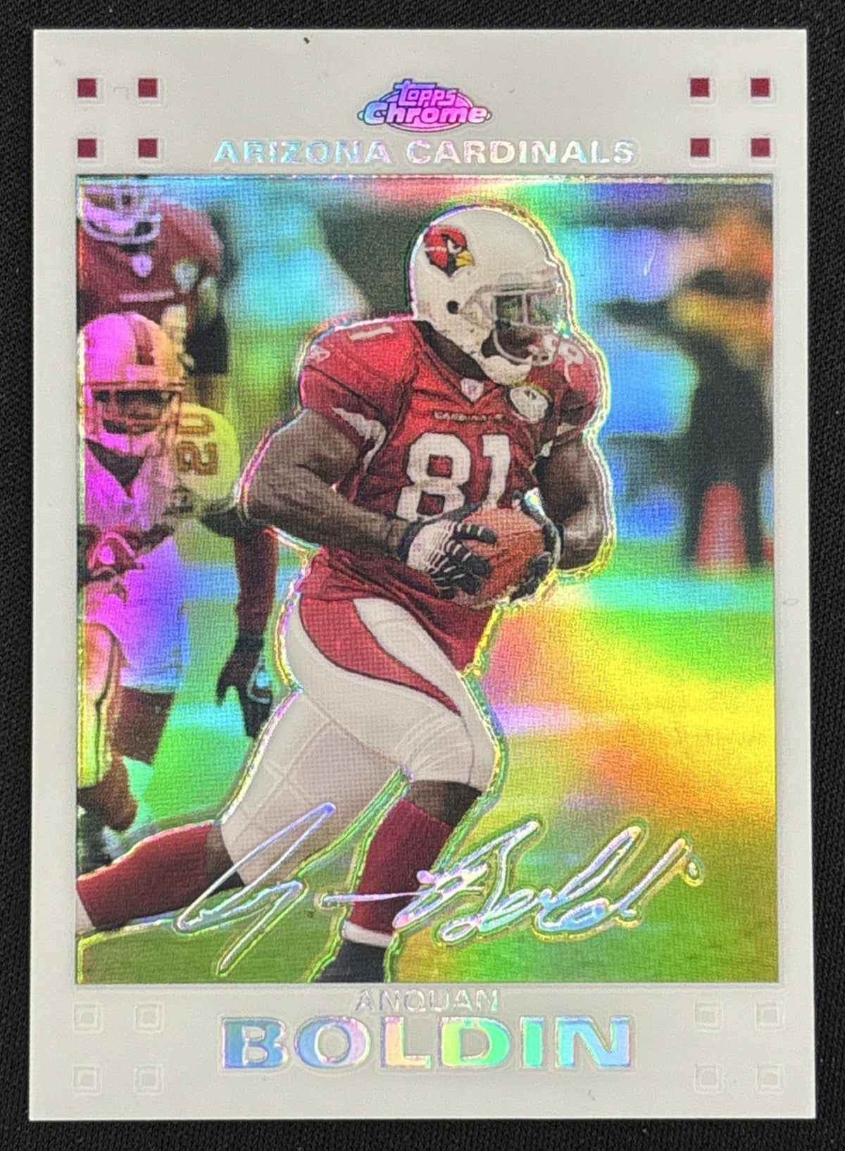 Anquan Boldin 2007 Topps Chrome White Refractors /869 Cardinals - Front