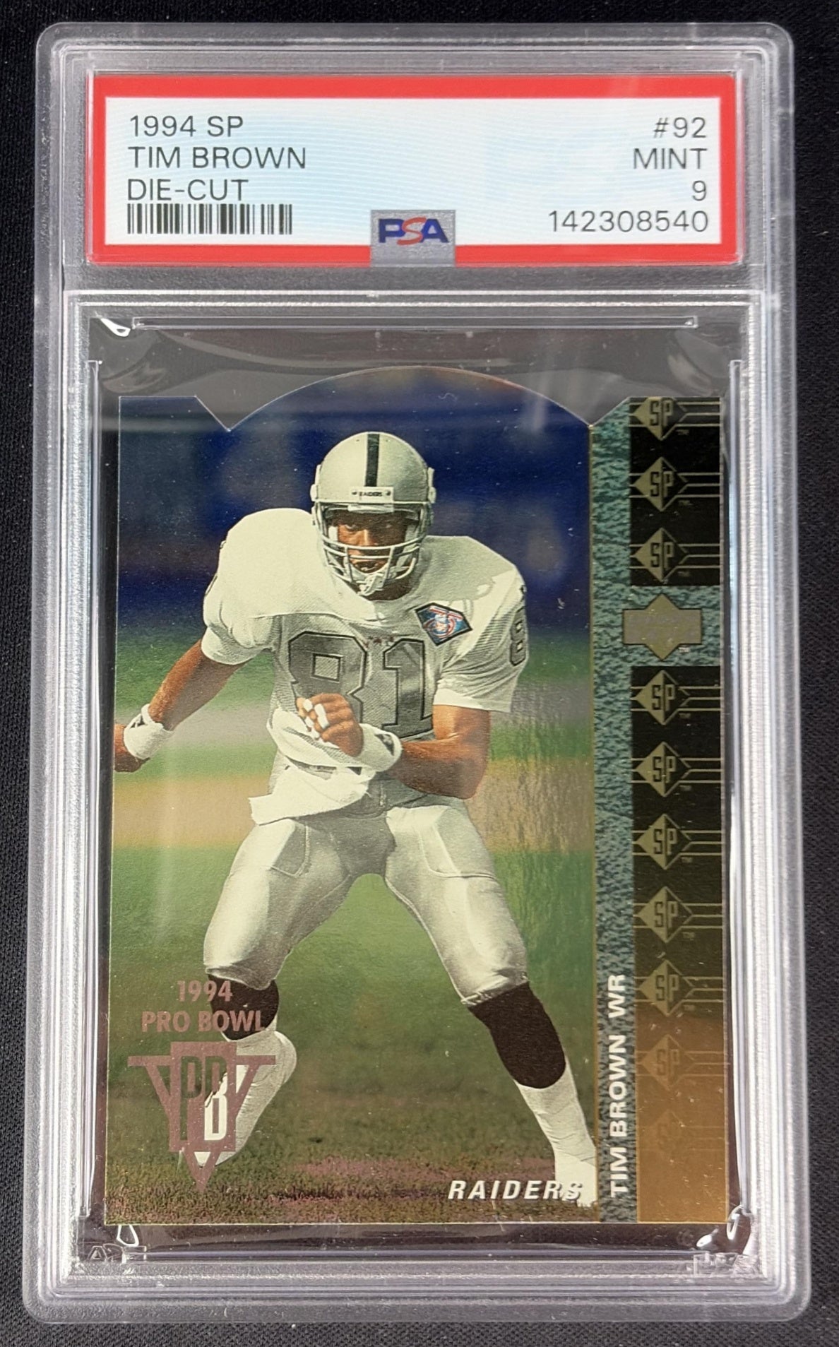 Tim Brown 1994 SP Die Cut PSA 9 Raiders Sports Trading Card