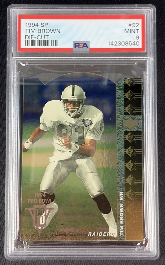 Tim Brown 1994 SP Die Cut PSA 9 Raiders Sports Trading Card