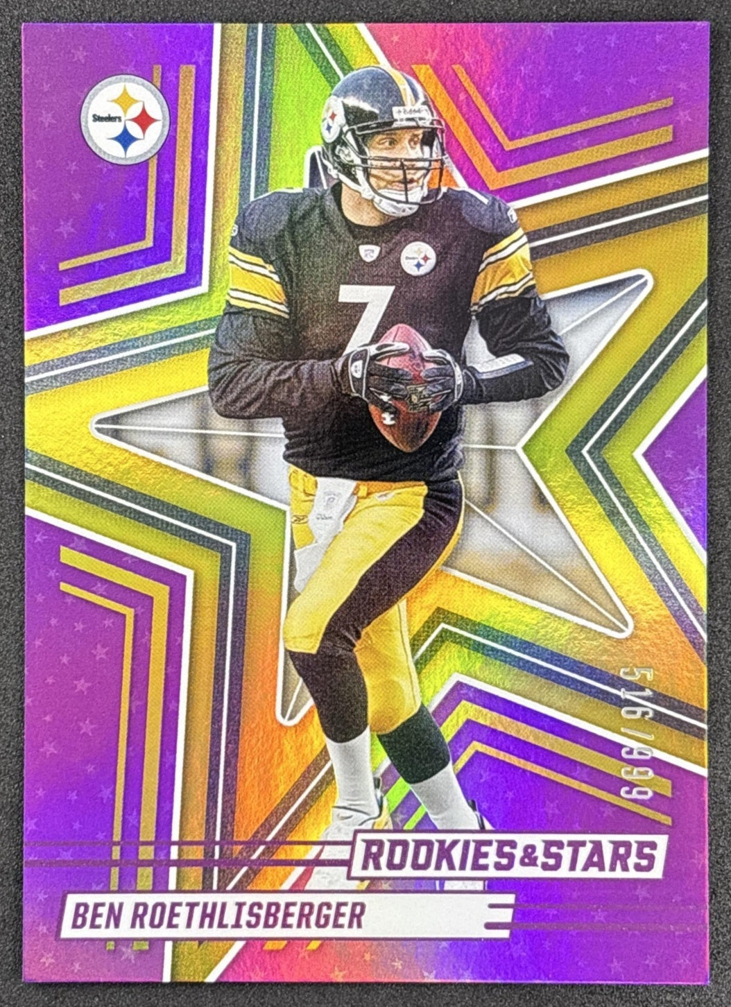 Ben Roethlisberger 2025 Panini Rookies & Stars Purple /999 Steelers front