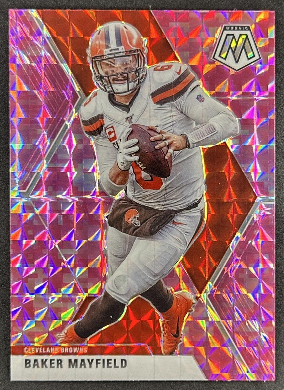 Baker Mayfield 2020 Panini Mosaic Prizm Camo Pink Browns Sports Trading Card