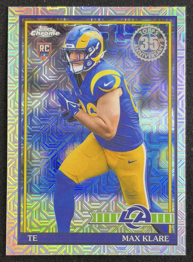 Max Klare 2026 Topps 1991 Chrome Rookie Mojo Refractor Rams