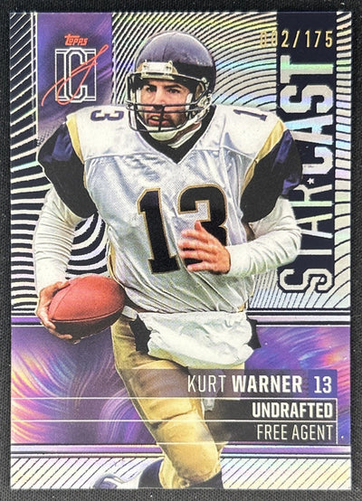 Kurt Warner 2024 Topps Signature Class Star Cast Indigo /175 Rams