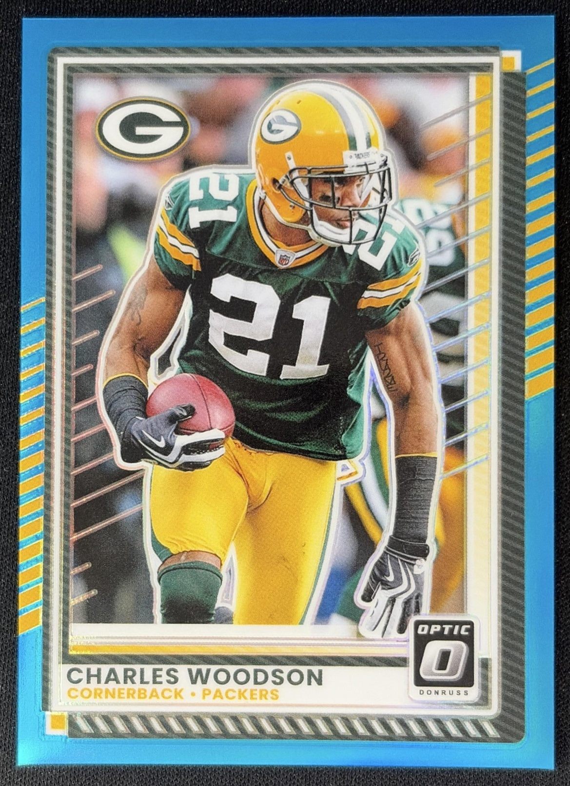 Charles Woodson 2025 Panini Donruss Optic Aqua Prizm /349 Packers Sports Trading Cards
