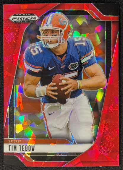 Tim Tebow 2025 Prizm Draft Picks Red Ice Gators Sports Trading Card