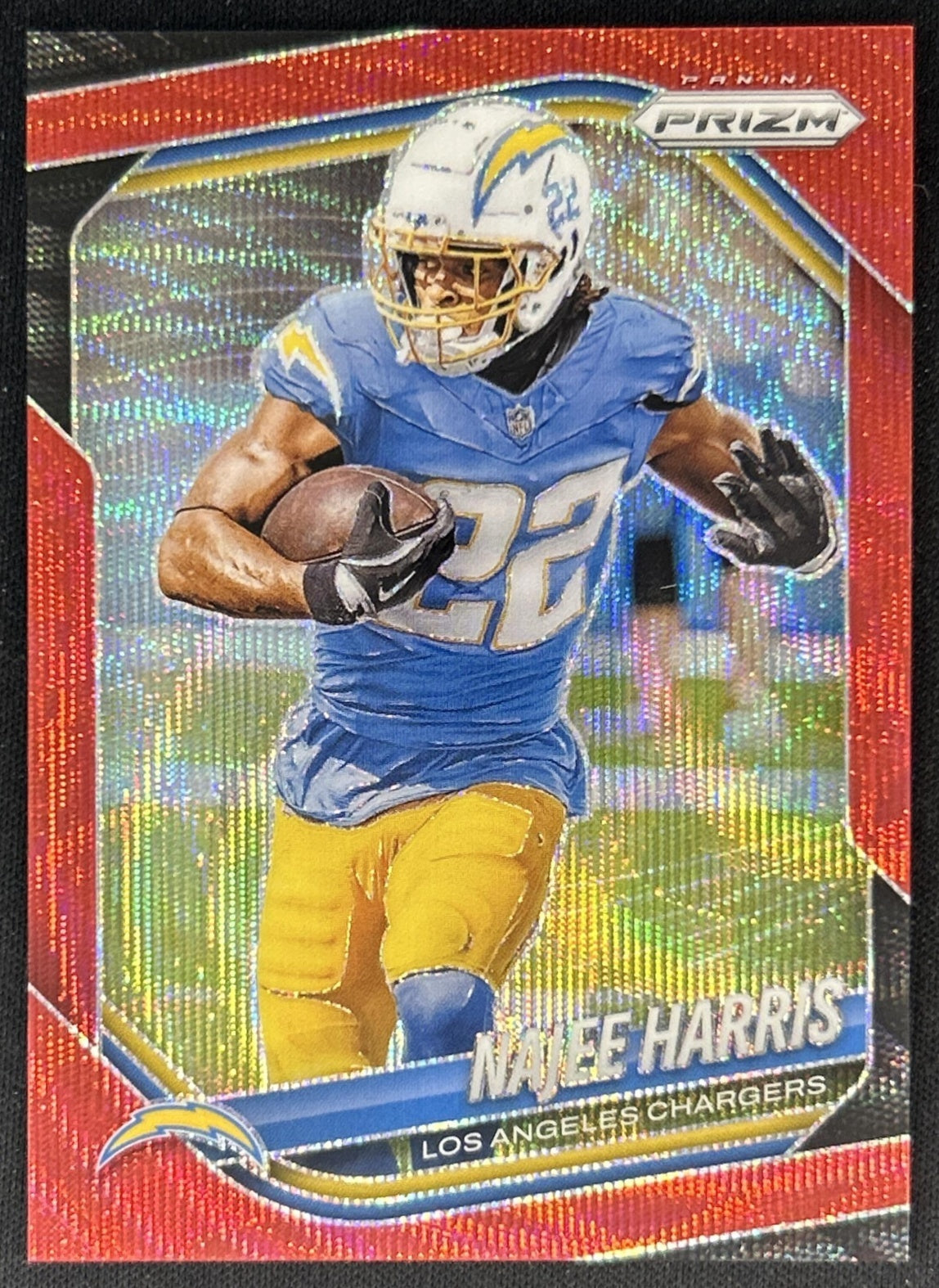Najee Harris 2025 Panini Prizm Red Wave /149 Chargers
