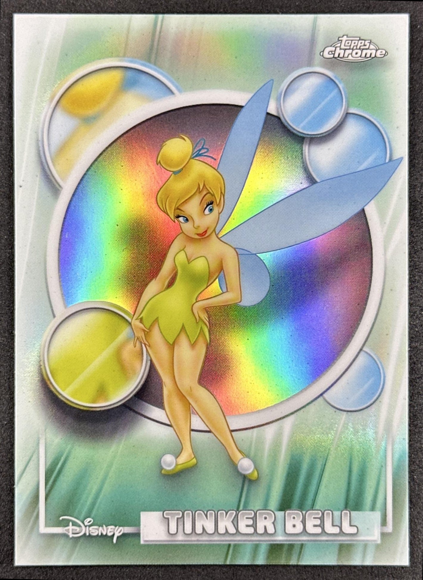 Tinker Bell 2026 Topps Chrome Disney Refractor Peter Pan Front