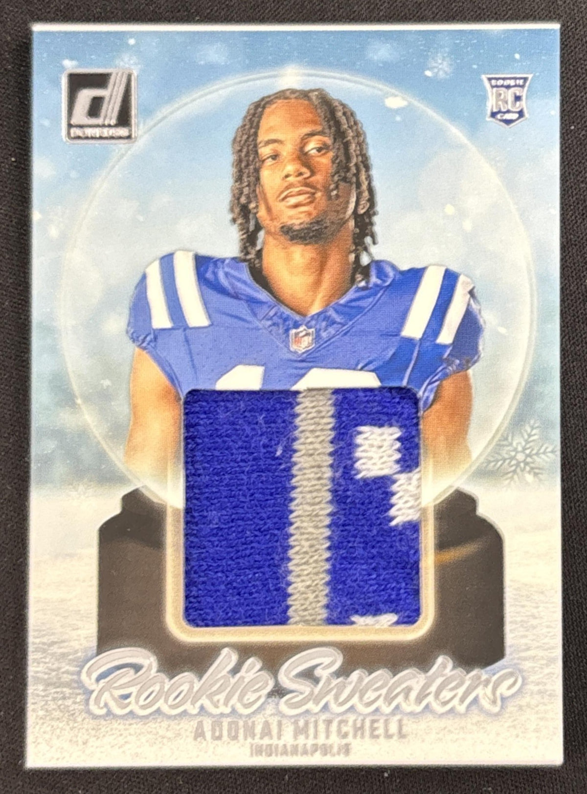 Adonai Mitchell 2024 Panini Donruss Rookie Holiday Sweater Colts #2