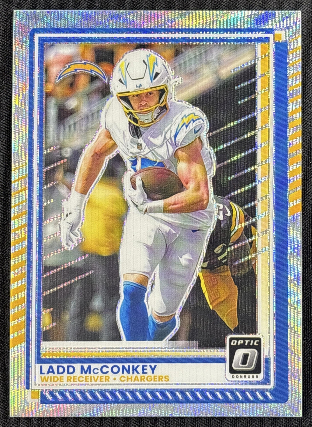 Ladd McConkey 2025 Panini Donruss Optic Wave Prizm /300 Chargers