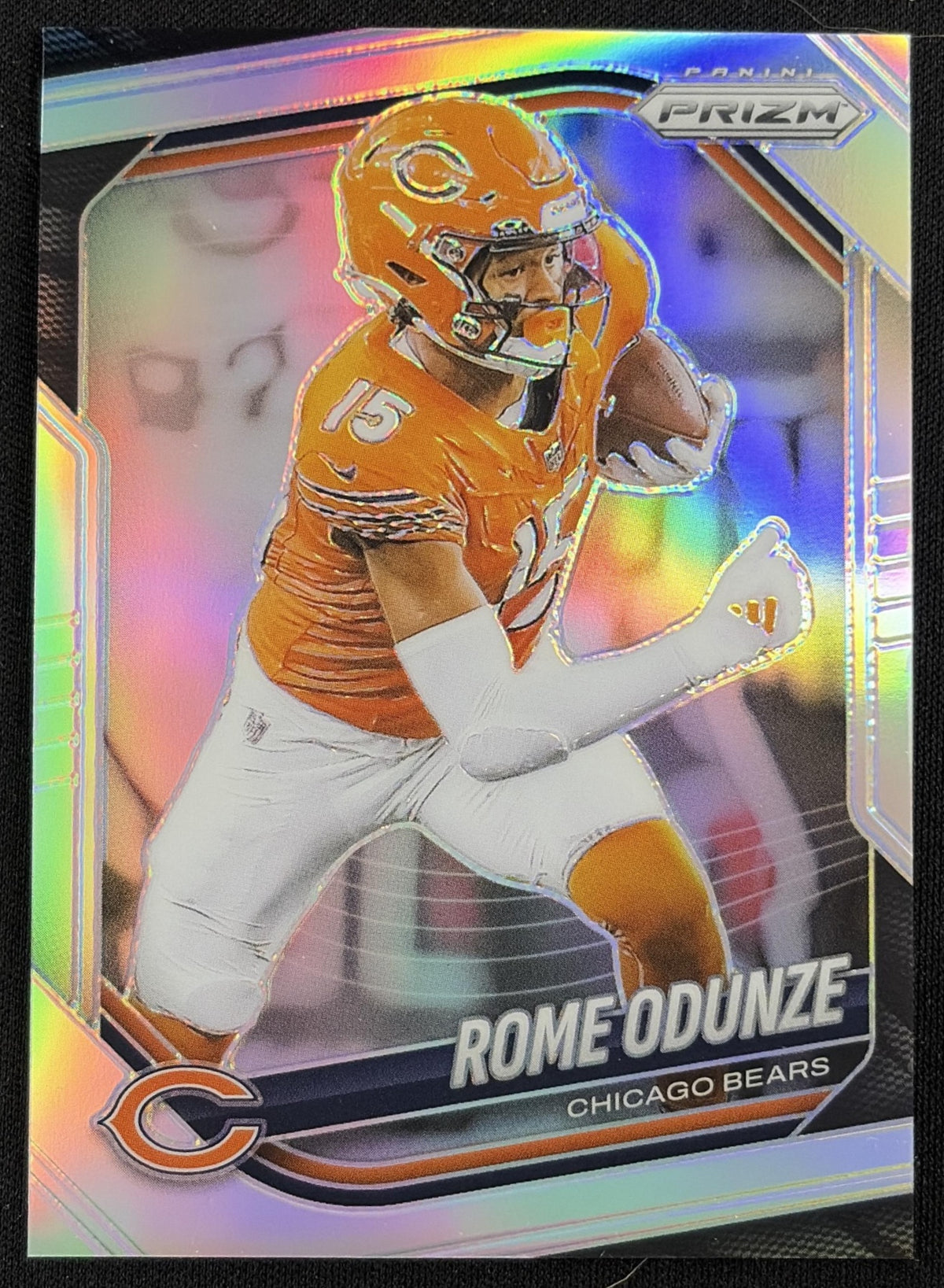Rome Odunze 2025 Panini Prizm Silver Prizm Bears - Front