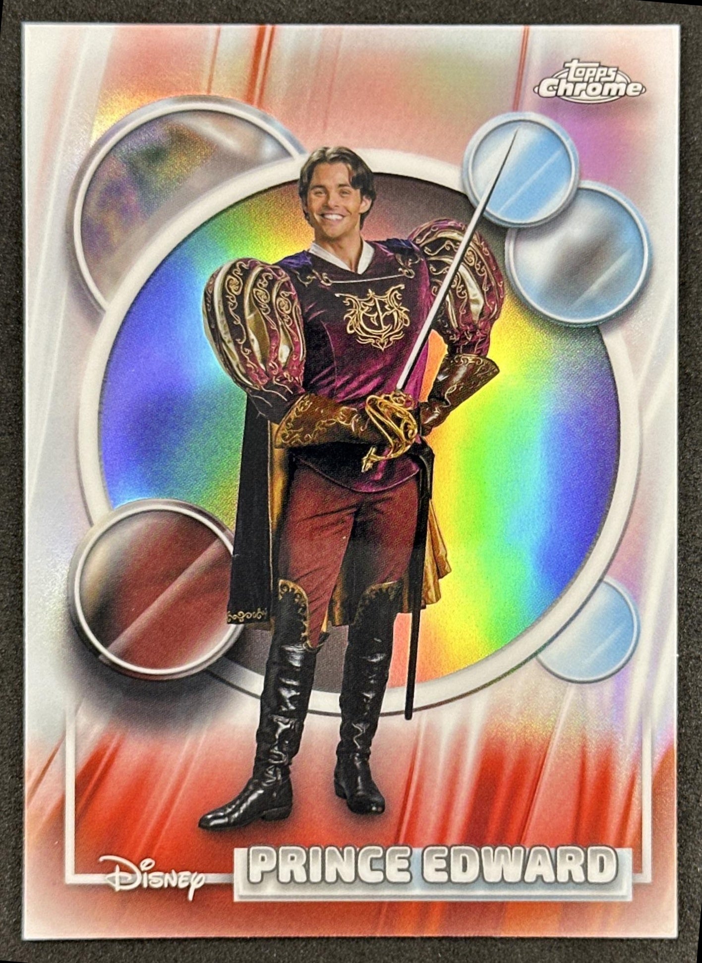 Prince Edward 2026 Topps Chrome Disney Refractor Enchanted Front