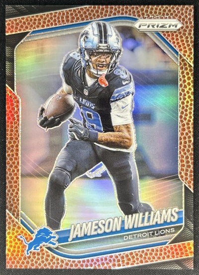 Jameson Williams 2025 Panini Prizm Pigskin /180 Lions Front