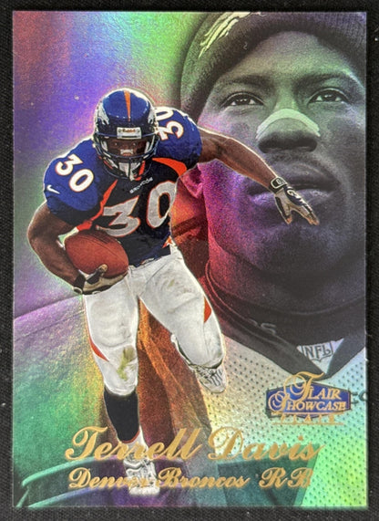 Terrell Davis 1998 Fleer Flair Showcase Row 3 Broncos Sports Trading Card