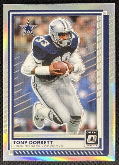 Tony Dorsett 2025 Panini Donruss Optic Holo Prizm Cowboys Sports Trading Cards