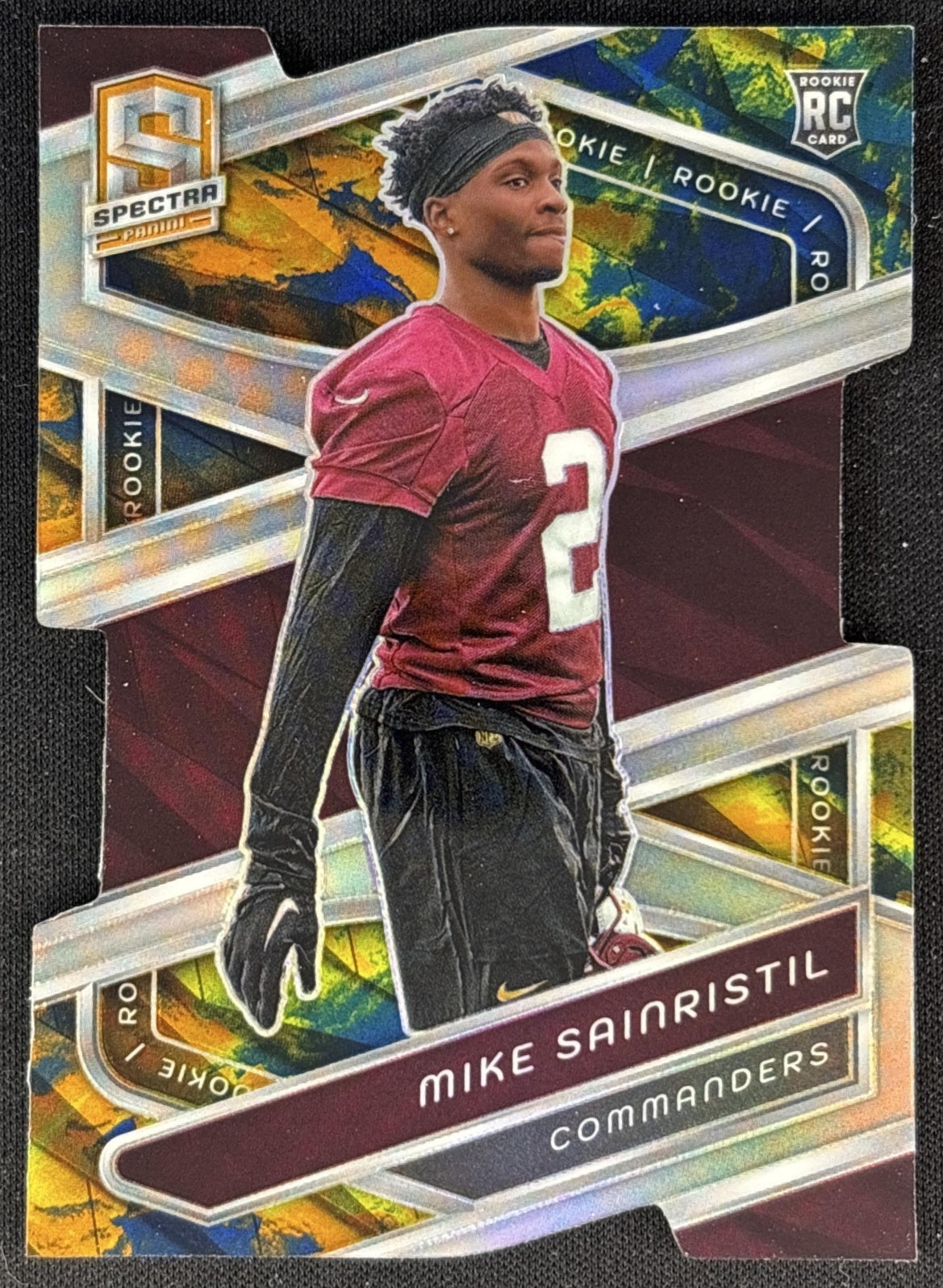 Mike Sainristil 2024 Panini Spectra Rookies Universal Die Cut /10 Commanders