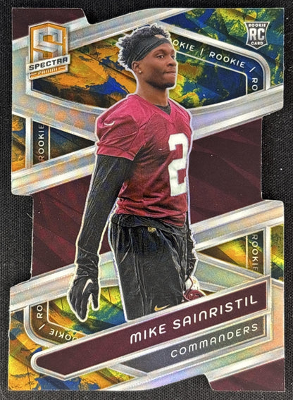 Mike Sainristil 2024 Panini Spectra Rookies Universal Die Cut /10 Commanders
