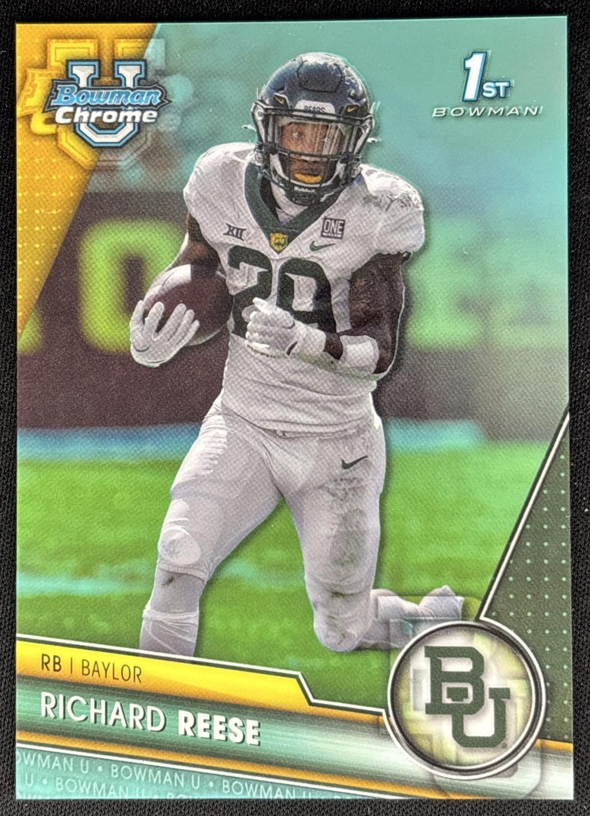 Richard Reese 2023 Bowman University Chrome Aqua Refractor /299 front